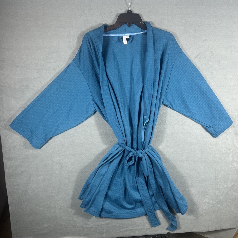JOYSPUN‎ Women's 2X Teal Waffle Knit Wrap Robe Plus Size 18W 20W Polyester